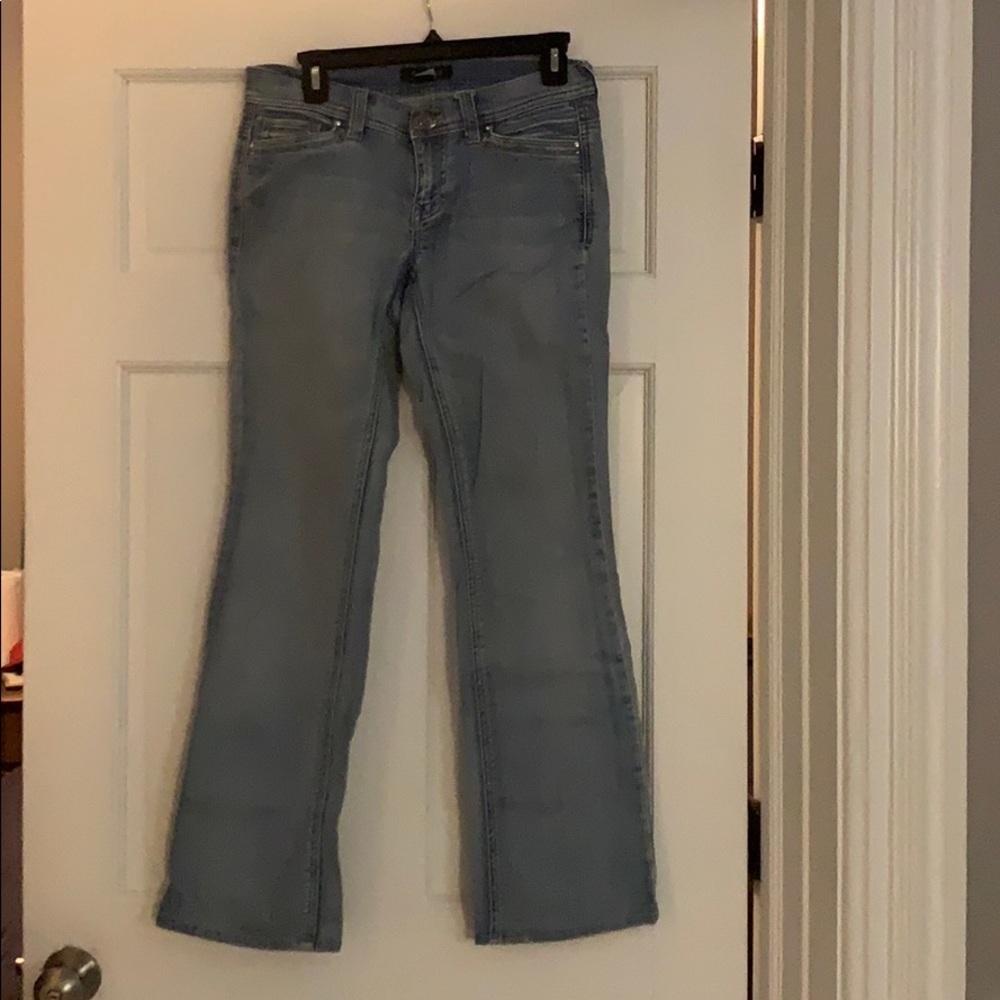 Light blue wash noir jeans